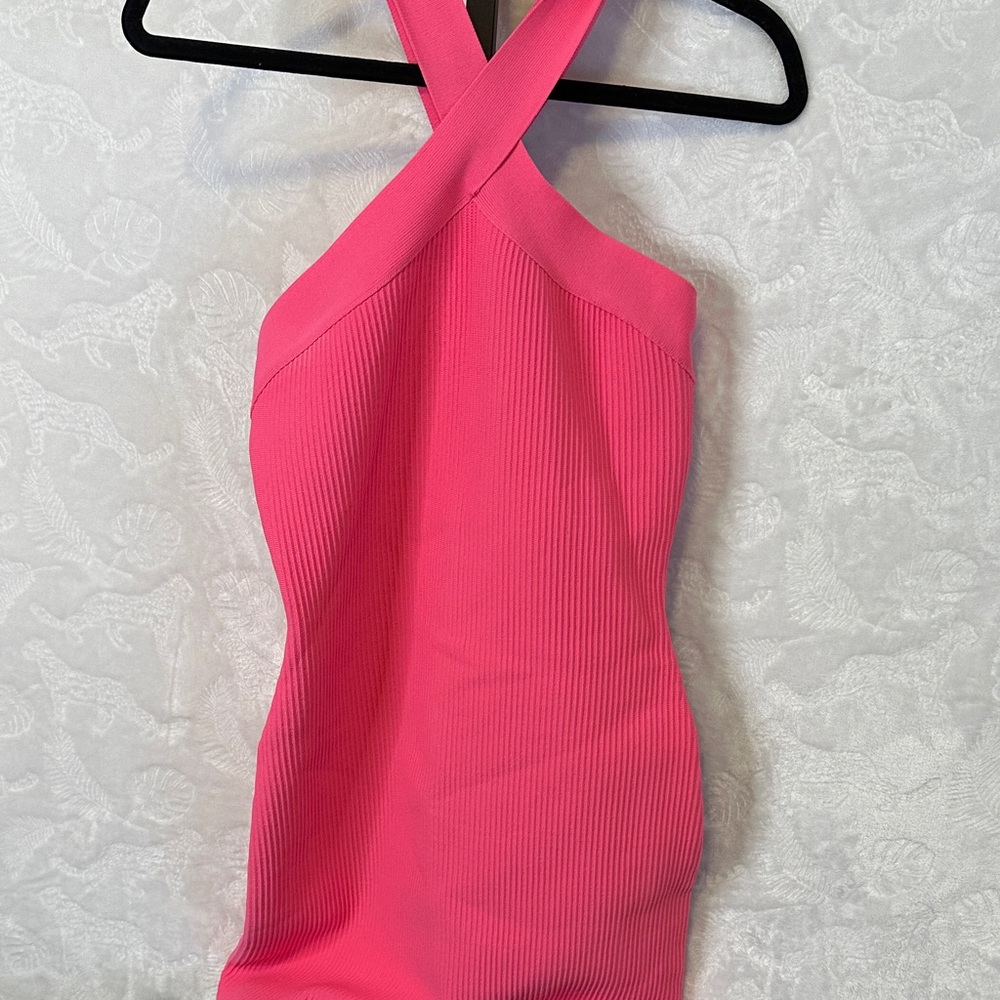 Sincerely Jules Strapless Hot Pink Dress